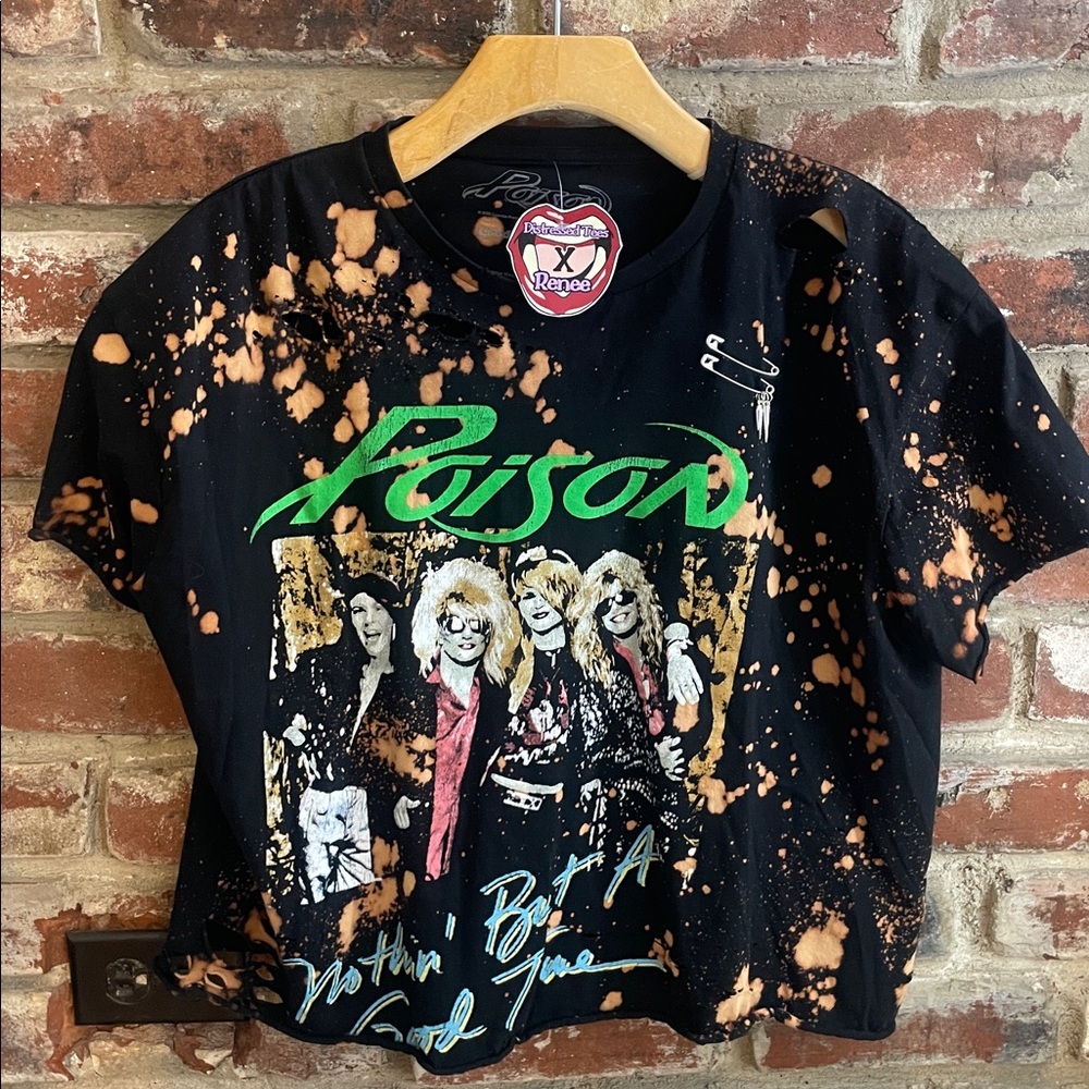 Poison Distressed Crop Tee
